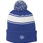 CL332 • Sport-Tek® Stripe Pom Pom Beanie