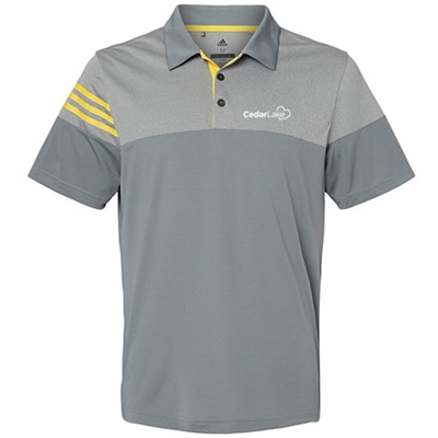 CL309<br>Men's Adidas 3- Stripe colorblock sport shirt