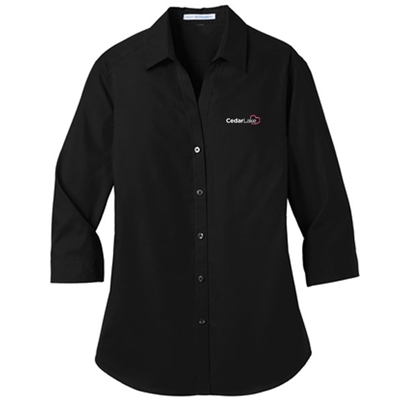 CL320 • Port Authority® Women's 3/4-Sleeve Carefree Poplin Shirt
