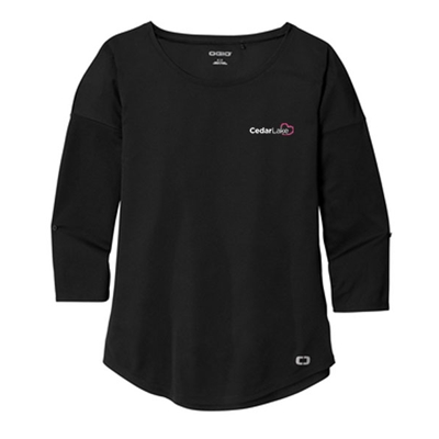 CL323 • OGIO® Women's Gravitate Scoop 3/4-Sleeve