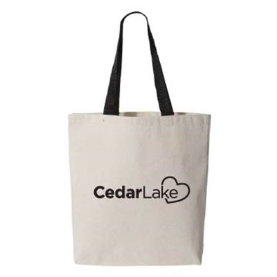 CL359 • Q-Tees - 11L Canvas Tote with Contrast-Color Handles