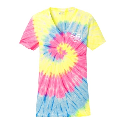 CL380 • Women's Tie-Dye V-Neck Tee