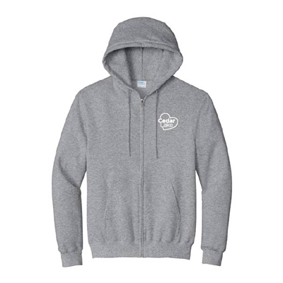 CL381 • Essential Fleece Full-Zip Hooded Sweatshirt